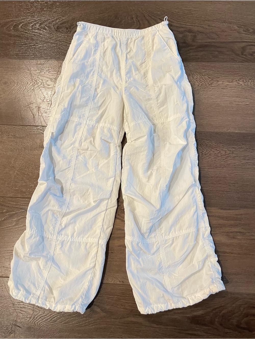 H&M White Elastic-Waist Wide-Leg Sweatpants for Kids